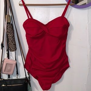 Red One piece swimsuit